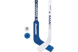 Franklin Sports NHL Mini Hockey Goalie/Player Stick with Ball Set, Colors May Vary