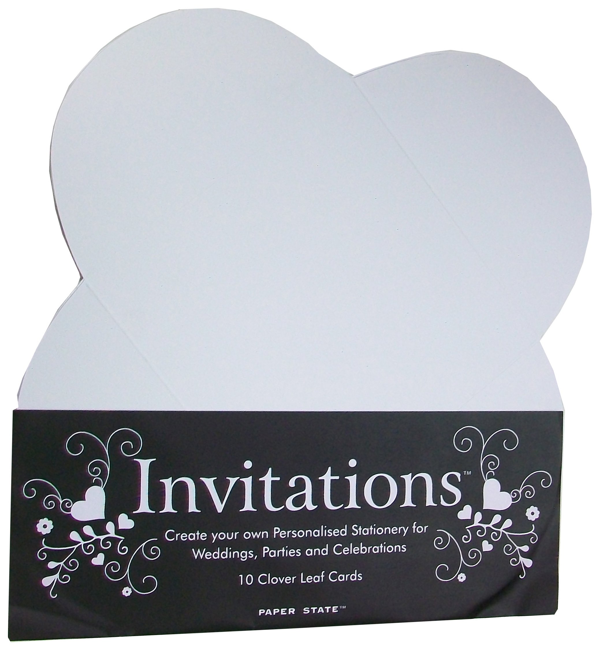 Paper State Invitations Cloverleaf Card - Snow White (10 Sheets)
