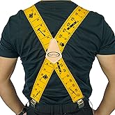 MELOTOUGH Men's Suspenders Fully Elastic 2 inch Wide X back Heavy Duty Work Suspenders