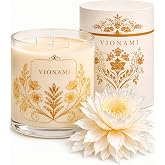 VIONAMI Queen of The Night Rare Flower Fragrance Luxury Candles for Women | 3 Wick Soy Candle in Glass Jar, 15.5oz, 60Hr Burn, Scented Candles for Women Gift, Birthday Gift Idea, Unique Gifts