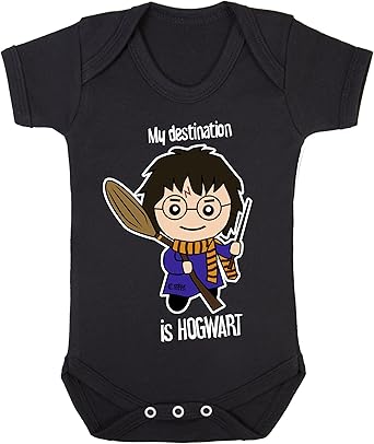 Amazon Com Color Fashion Harry Potter My Destination Is Hogwart Mono De Bebe Con Estampado Divertido Hipoalergenico Clothing