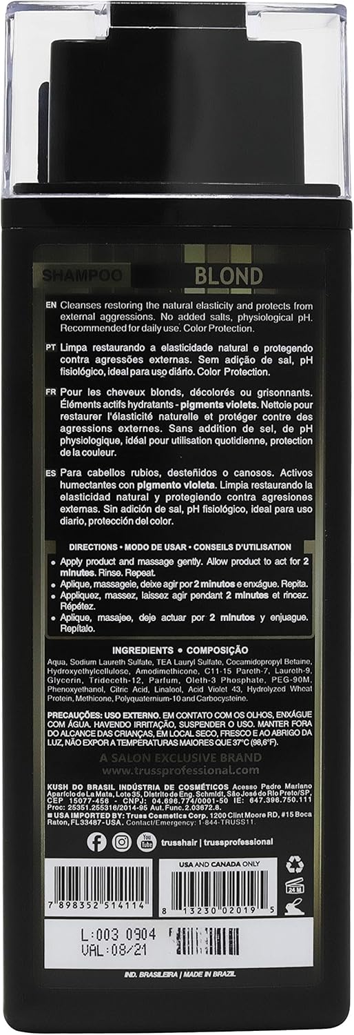 TRUSS Blond Shampoo, High Tech Organic Actives, 300 ml, Violet, 300 ml (Pack of 1) - Image 3