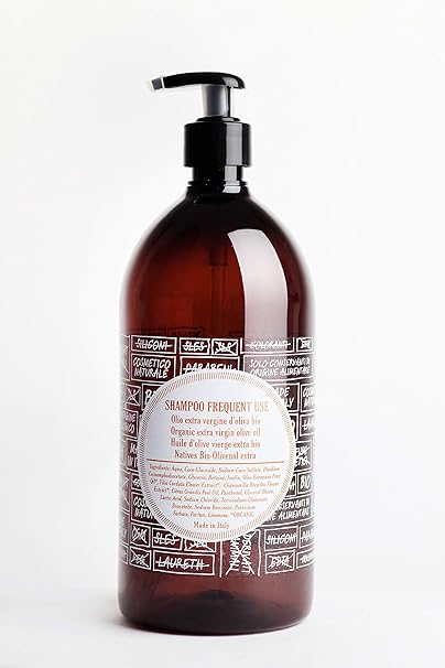 ricaricando 1 Liter Refill BIO Olivenölshampoo „Frequent use“ für normales bis trockenes Haar mit nativem Bio-Olivenöl und In