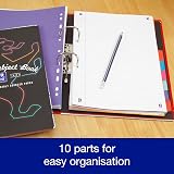 Oxford Campus A4 10-Part Dividers Multi-Coloured Tabs for Binders view 7