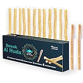 Sewak Al Huda Pack of 12 Miswak Sticks with 2 Holders - Vacuum Sealed Natural Chewing Sticks for Teeth - Natural Flavored Too