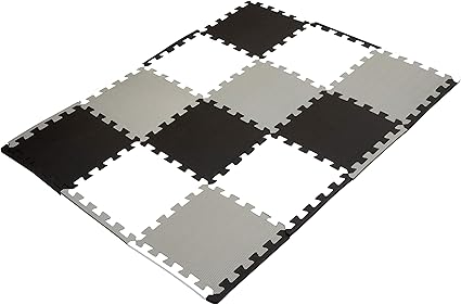 black and white foam mat