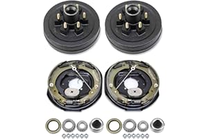LIBRA Trailer Hub Drum Kits 6 on 5.5" B.C. w/ 12"x2" Self-Adjusting Electric Brakes for 6000 Lbs Axle