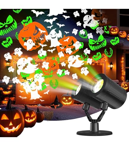 Rotation Star Spotlight Projector Light | 12 Switchable Patterns For Christmas, Halloween, Birthday – IP65 Waterproof Outdoor/Indoor