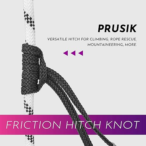 GM CLIMBING Black Endless Prusik Loop 15-inch 100% Technora