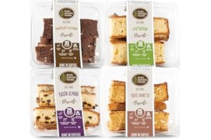 DIJAS Natural Foods, Crunchy Fat Free Biscotti Cookie, Variety Pack, All Natural Preservative Free Ingredients, Delicious Low Calorie Snack (4 Pack, Nut Variety)