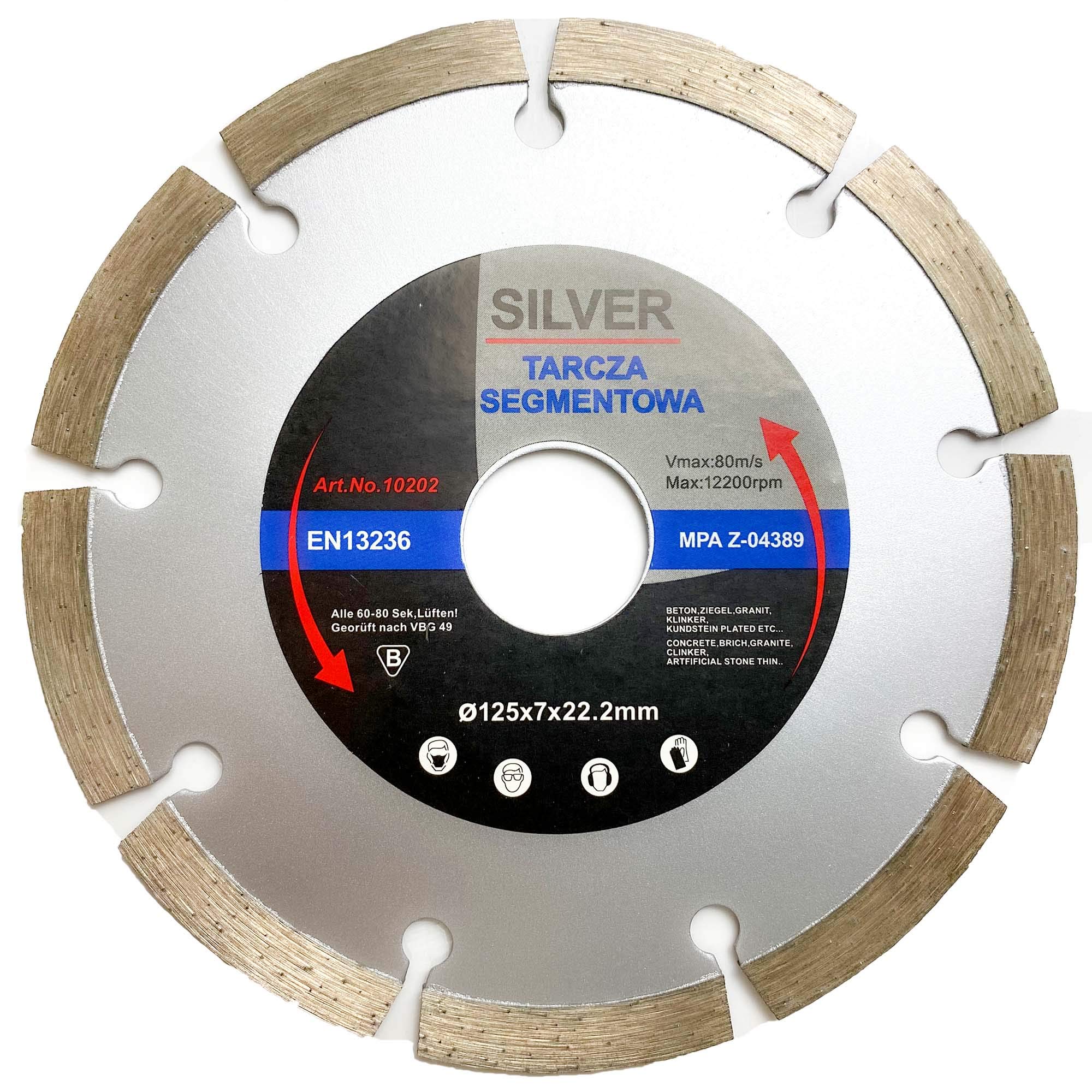 Diamond Disc 125 mm Power Tools Accessories – Professional Quality for Concrete, Granite, Stone, Plaster and Much More. Diamond Cutting Disc Suitable for Continuous Professional Use