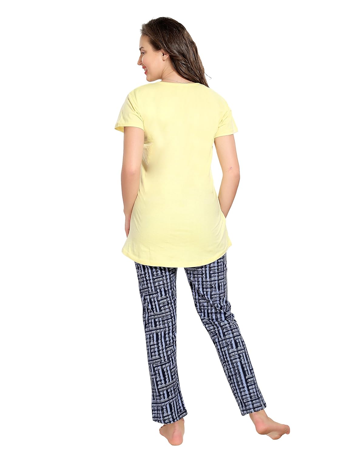 av2 women printed 3/4th sleeve top and pyjama nightwear set