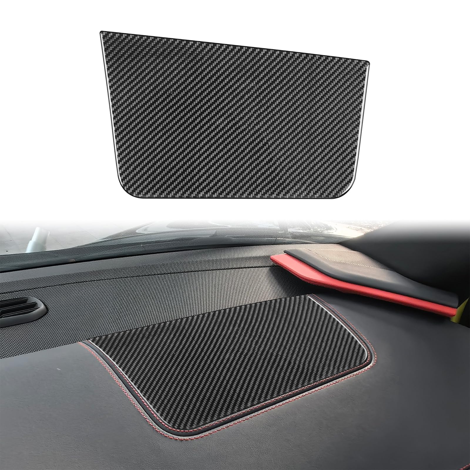 Photo 1 of Fancemot Real Carbon Fiber Center Console Panel Trim Compatible with Corvette C8 2020-2026, Interior Decor Sticker Accessories