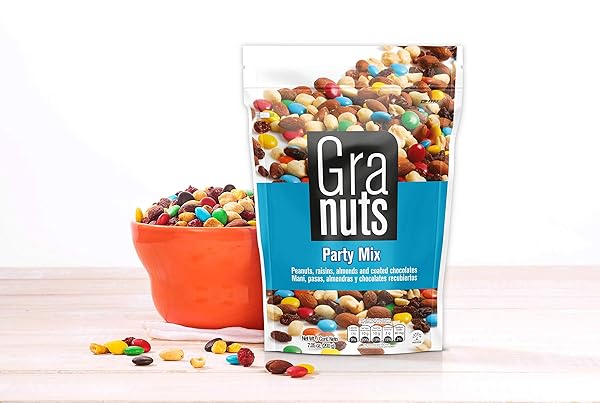 GRANUTS SHARING SIZE, CHOCOLATE COATED CANDIES, PEANUTS, RAISINS AND ALMONDS, 7.05 OZ PER PACK, PACK OF 1