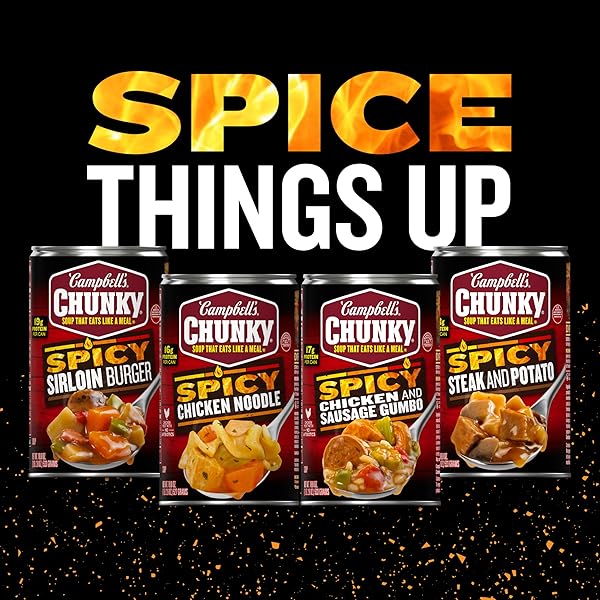 CAMPBELL’S CHUNKY GHOST PEPPER CHICKEN NOODLE SOUP, 18.6 OZ CAN