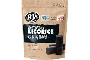 RJ'S LICORICE RJ's Soft Australian Licorice, Original Black Flavor, Resealable Bag, 7 Ounce (1-Pack) | Non-GMO, No Palm Oil, Plant Based | Soft & Chewy Licorice Candy, Made in Australia