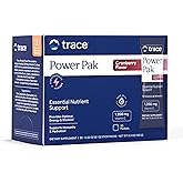 Trace Minerals Power Pak Multivitamin and Multimineral Packets - Electrolyte Support - 1200 mg Vitamin C plus 70+ Trace Minerals - Cranberry Flavor - 30 Packets