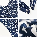 WIN.MAX One Piece Swimming Costume Tummy Control Ruched Padded Navy Bird UK18 view 6