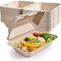 Amazon.com: TreeTute 125 Pack 6x6 Inch Clamshell Take Out Food ...