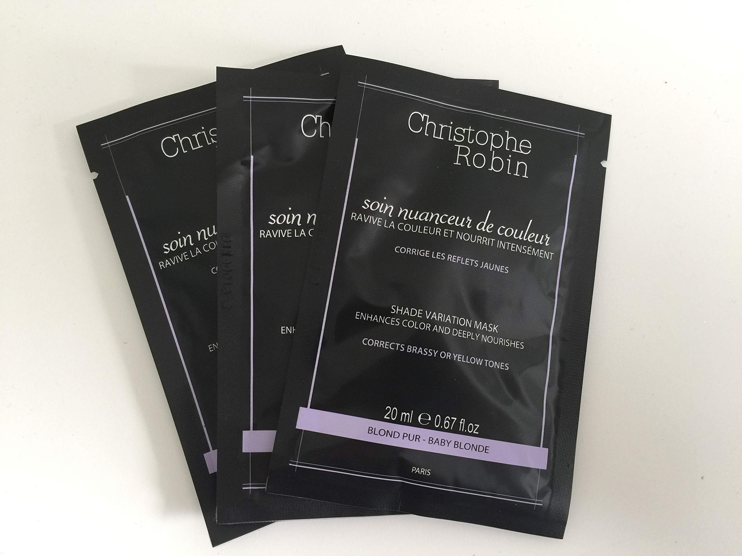 CHRISTOPHE ROBIN Shade Variation Mask - Baby Blonde, Set of 3 Packets, each .67 oz
