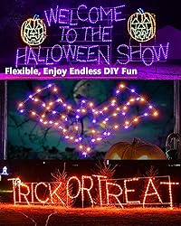 Brizled Orange Lights Halloween, 2 Pack 39.37ft 120