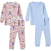 Amazon Essentials x Sofia Grainge Unisex Toddlers and Babies' Snug-Fit Cotton Pajamas, Pack of 2