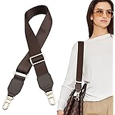 LAVIEV Wide Brown Purse Strap Crossbody Replacement Strap for Handbags Adjustable Brown Leather Purse Strap