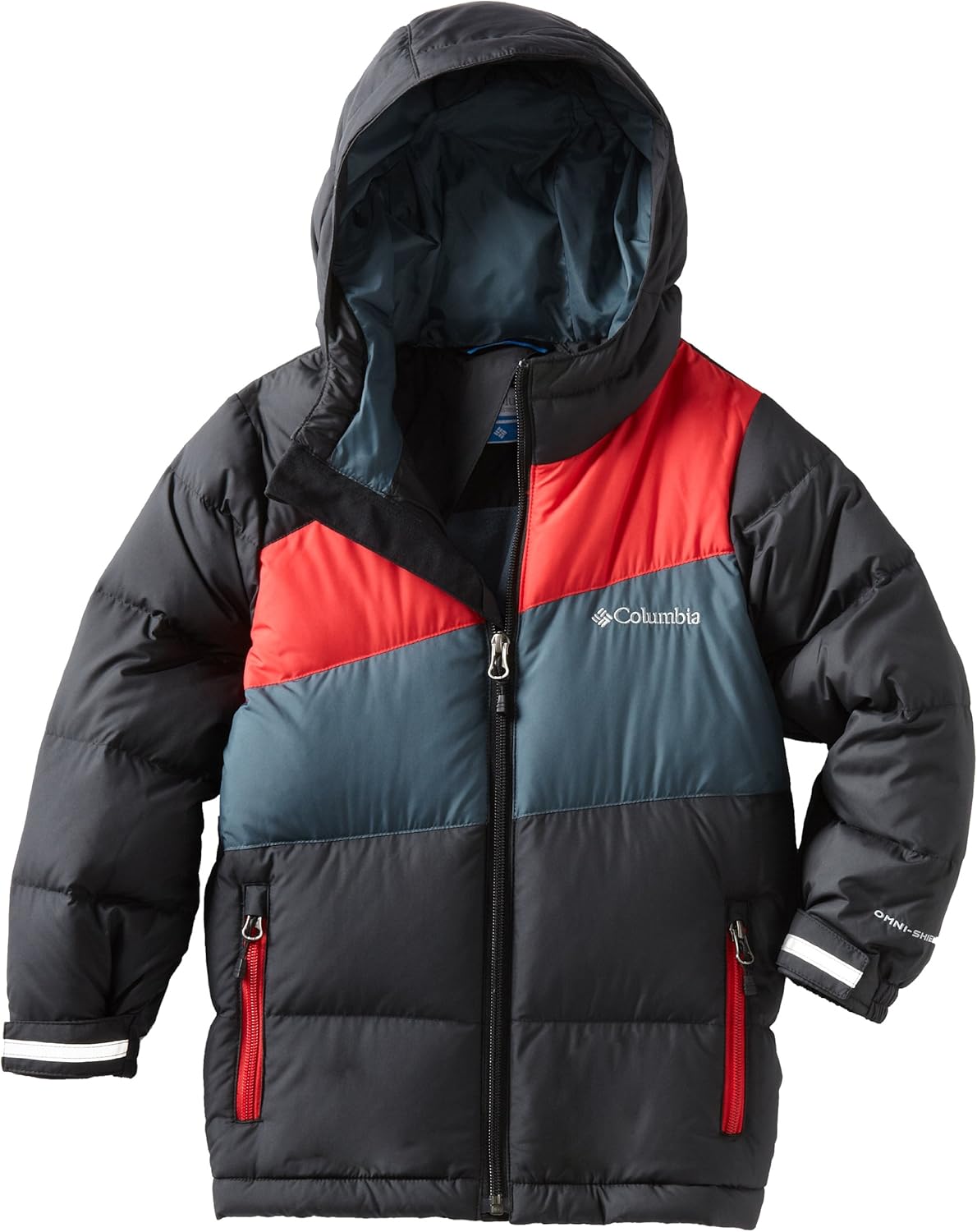 Columbia Big Boys' Mash Up Puffer Jacket, Black, 10/12