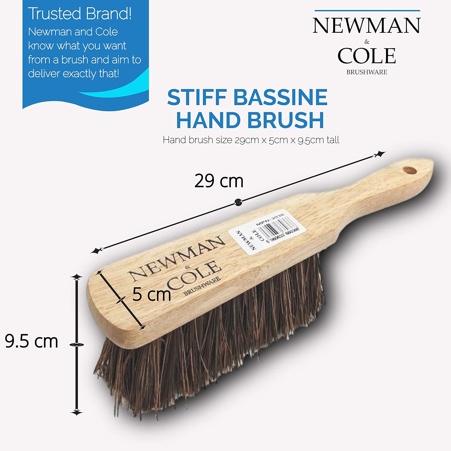 Newman and Cole Natural Wooden Hand Brushes - Image 4