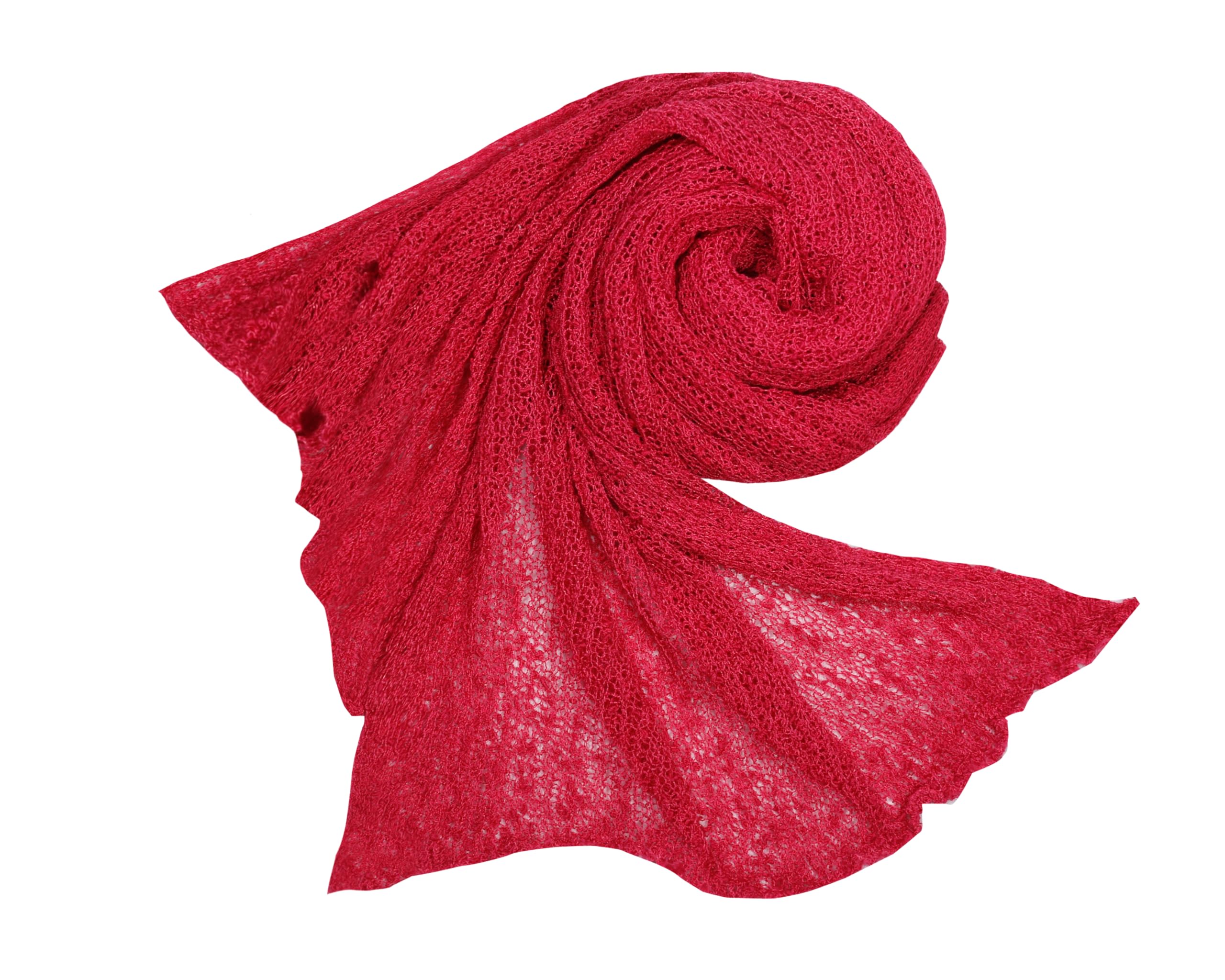 Photo 1 of Matissa Newborn Baby Photography Prop Swaddle Cheesecloth Knit Crochet Wrap 16 Colors Available (Hot Pink)