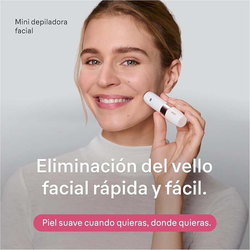 Mini Depiladora Facial para Mujer, FS1005, Blanco