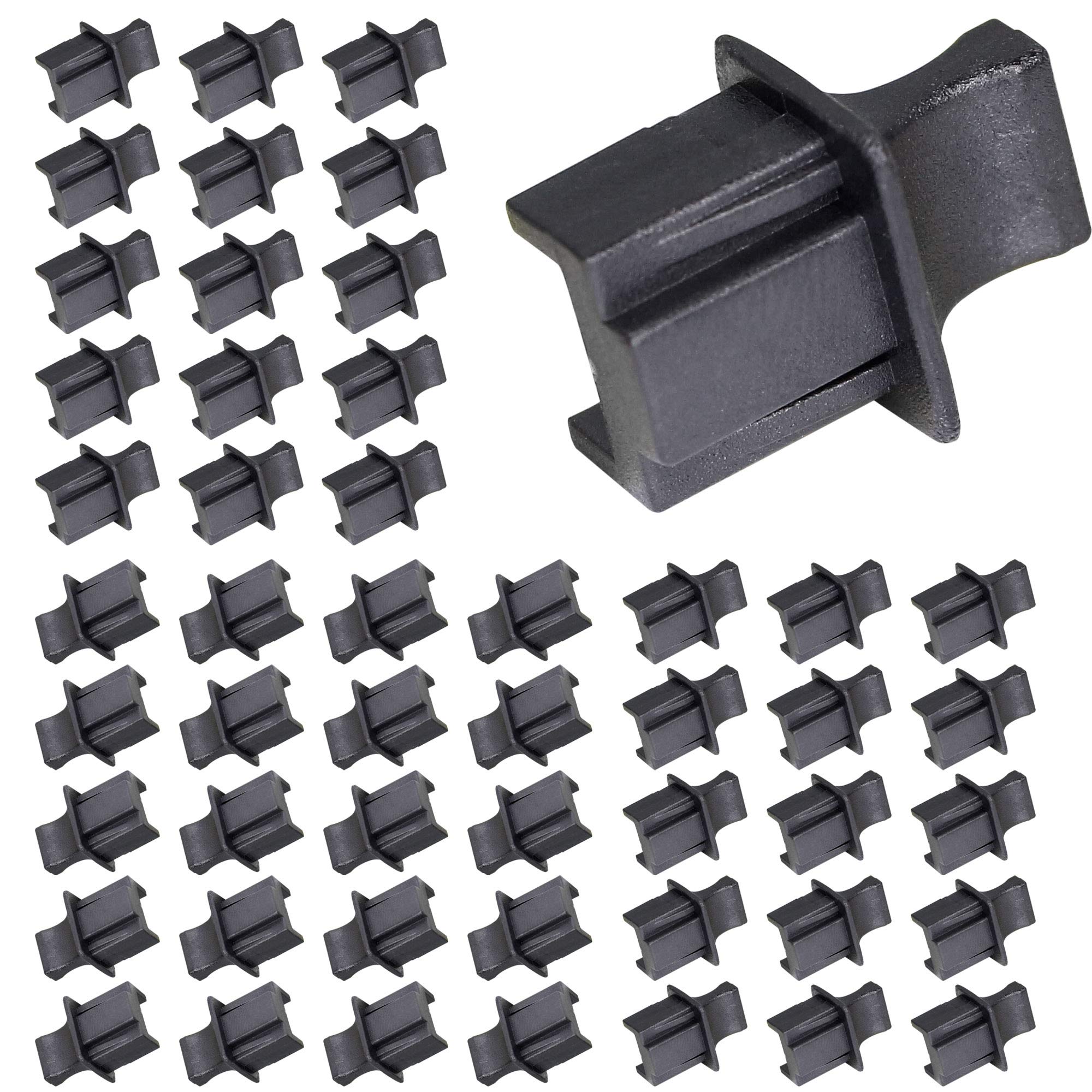 Ethernet Hub Port RJ45 Anti Dust Cover Cap Protector By FENGQLONG 50Pcs Black