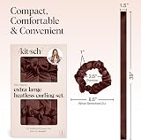 Kitsch XL Satin Heatless Hair Curler Set - Jumbo 39 Inch Rod - Chocolate view 5