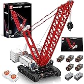 Mould King 17046 Mechanical Truck Building Block (4494+ Pieces), Remote Control Wacker 16000 Crawler Crane Building Set, Asse