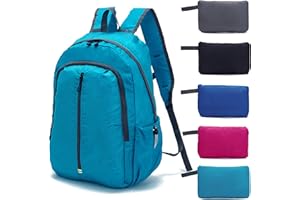 YZAOLL 25L Lightweight Packable Hiking Backpack Waterproof Hiking Daypack for Women Men Gym Backpack Travel Camping Vacation,SkyBlue