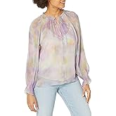 Velvet by Graham & Spencer Women's Lexa Viscose Georgette Long Sleeve Peasant Blouse