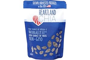 Heartland Chia, USA Grown Whole Raw Black Chia Seeds, 12 oz | Sustainable, Non-GMO, Farm-direct