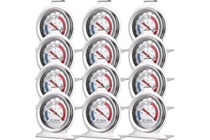 12 Pack Refrigerator Freezer Thermometer Large Dial Thermometer Classic Series Temperature Thermometer for Refrigerator Freez