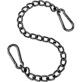 A AIFAMY Black Hanging Chair Chain with Two Carabiners, Steel Hanging Kits for Hammock, Punching Bags, Heavy Duty 330LB Capacity Indoor Outdoor (1 Chain)