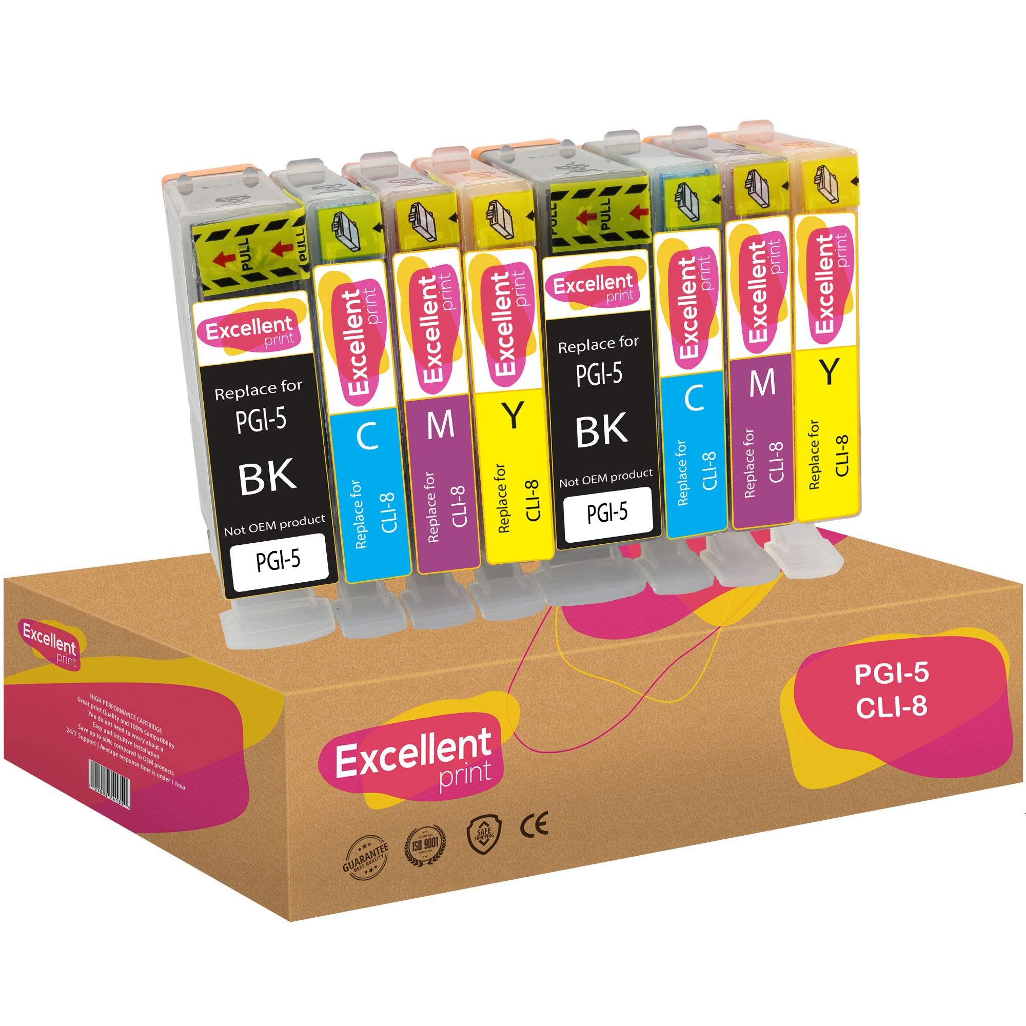 Excellent Print PGI-5 CLI-8 5 8 Compatible Ink Cartridges for Canon PIXMA Ip4200 Ip4500 MP610 Ip5200