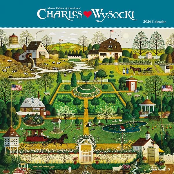Amazon.com: Charles Wysocki, Americana: 12x12 Wall: 9781529853445