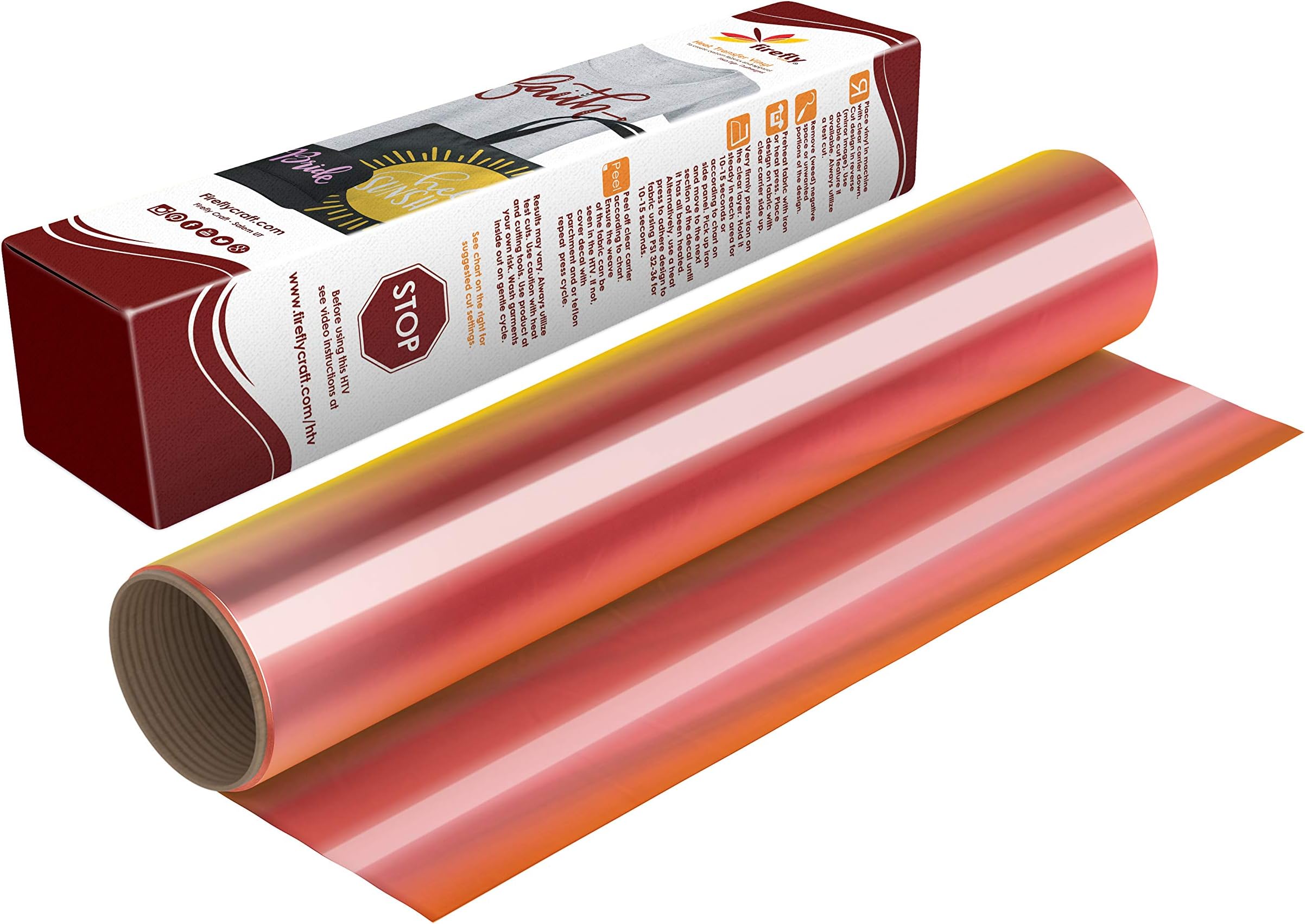 Iridescent Heat Transfer Vinyl (Red Opal) — HTV Vinyl for Plotter Printer and Die-Cut Machine — Iron On or Heat Press Vinyl for Shirts — Craft Accessories — (12" x 20" Sheet)