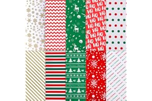 SANNIX 100 Sheets Christmas Tissue Paper Xmas Bulk Wrapping Paper Bag for Christmas Gift Wrapping Boxes DIY Crafts Birthday H