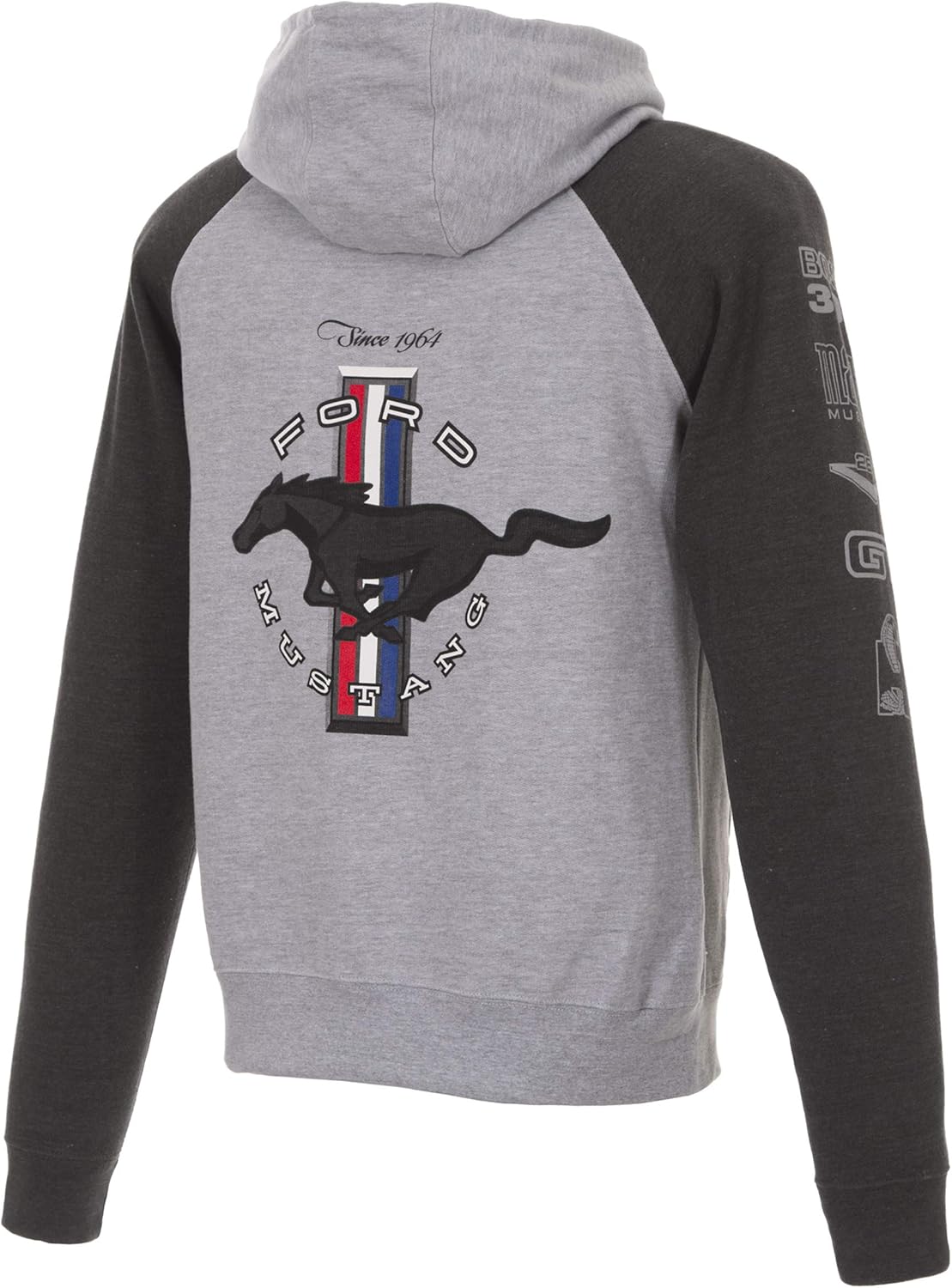 ford hoodie men on Hoodies Jh Design Group Mens Ford Mustang 2 Tone Gray Pullover Hoodie Front Back Sleeve Emblems Clothing Accessories Classiccakes Co Nz