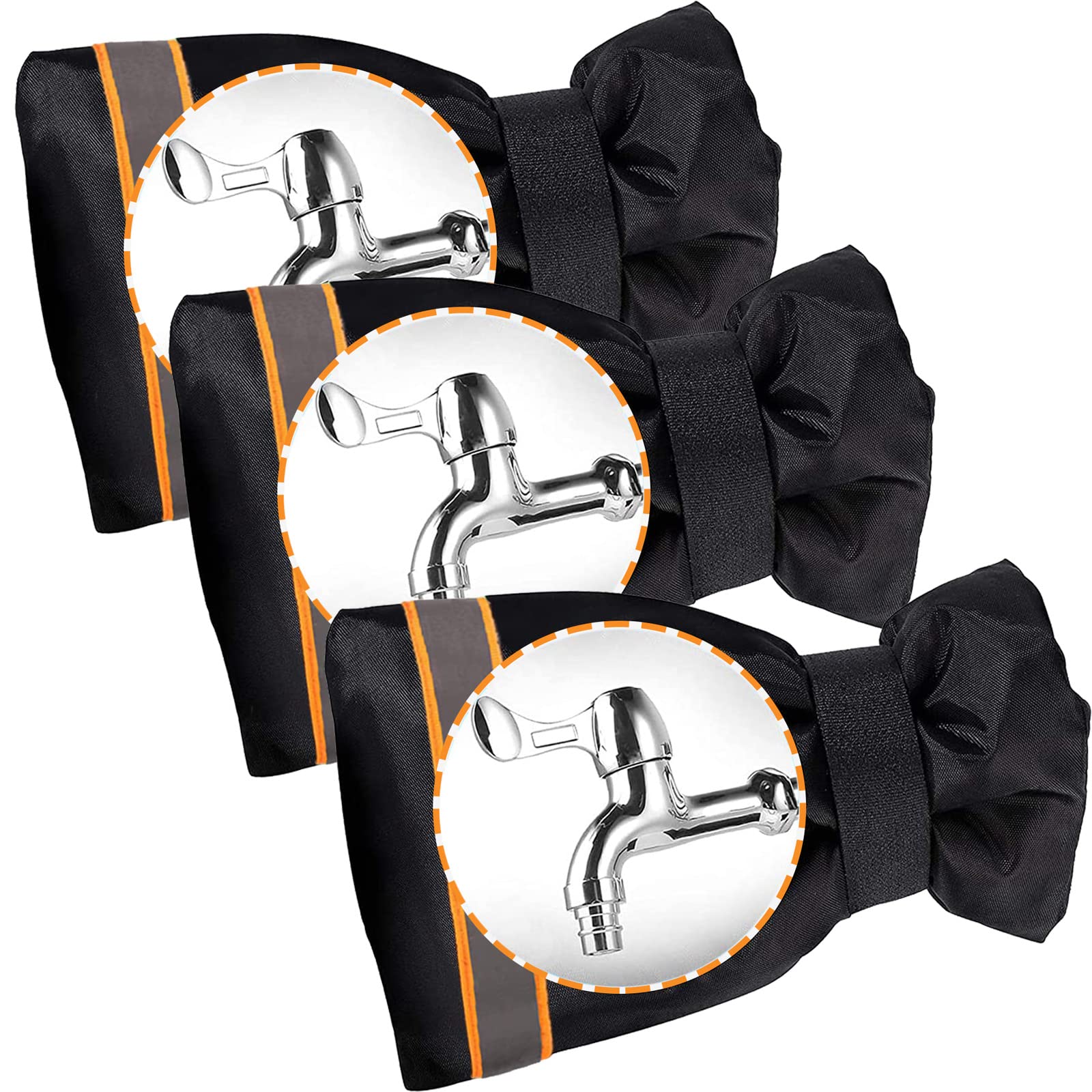 Photo 1 of **PACK OF 2**Outdoor Faucet Socks - 5.9" W x 7.7" H for Winter Freeze Protection, Tap Cover, Spigot Cover - 3 Piece