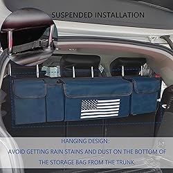Trunk Organizer for Car,Unique US Flag Backseat Car