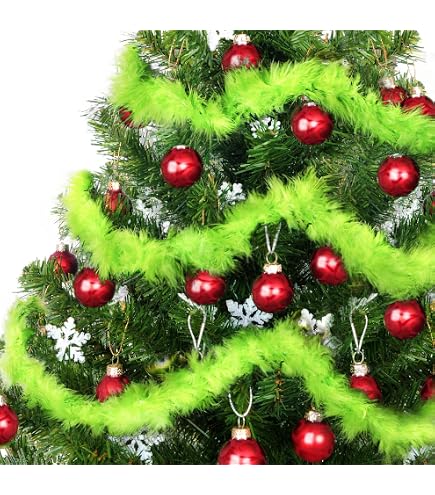 2-Pack Christmas Tree Winding Garland – 66 Ft Fluffy Furry Garland For Xmas Tree Decor, White Furry Twist Decoration