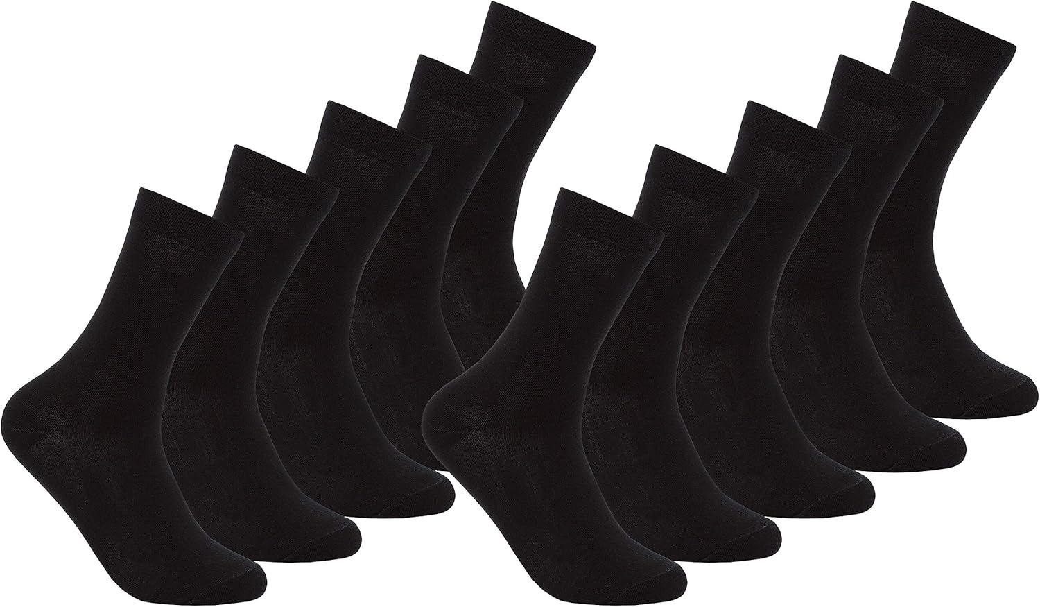 ExStore Ladies Ankle Socks with Modal Black Size 48 10 Pack Black