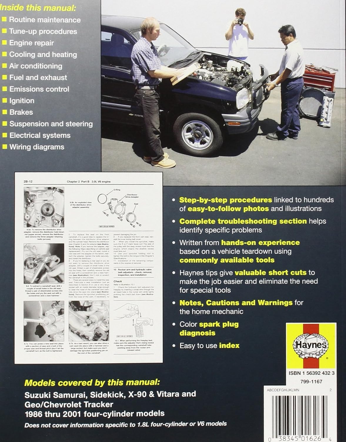 Amazon.com: Suzuki Samurai/Sidekick/X-90 and Geo and Chevrolet Tracker -  1986 Thru 2001: Chilton, Bob Henderson, John H. Haynes: Automotive