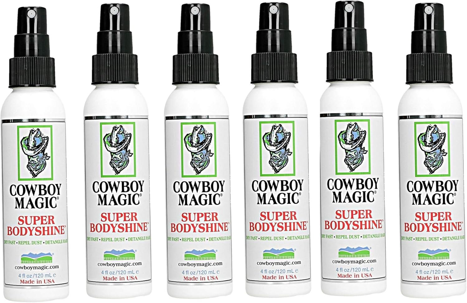 Cowboy Magic Super Body Shine 4oz/ 120ml 6 Pack Pet Supplies